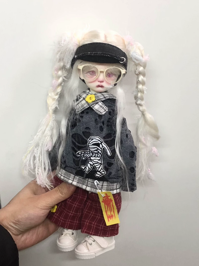 Handmade Home Alone Zombie Outfit for Blythe Dolls OB22 OB24 - Gothic Plaid Set - Image 2