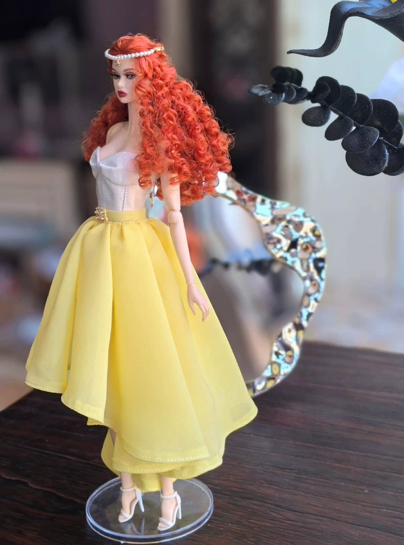 Enchanting Disney Princess BJD 1/6 Outfit: Pastel Elegance with Lace & Chiffon - Image 2