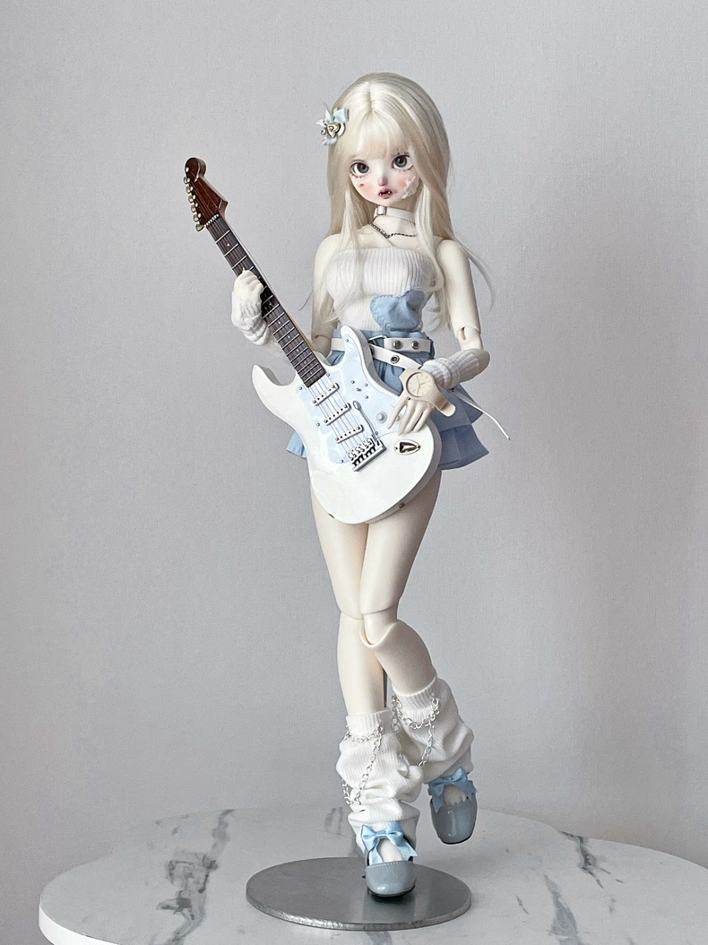 Elegant 1/4 BJD Doll Outfit – Customizable Icy Blue & Black Ensemble with Premium Accessories - Image 1
