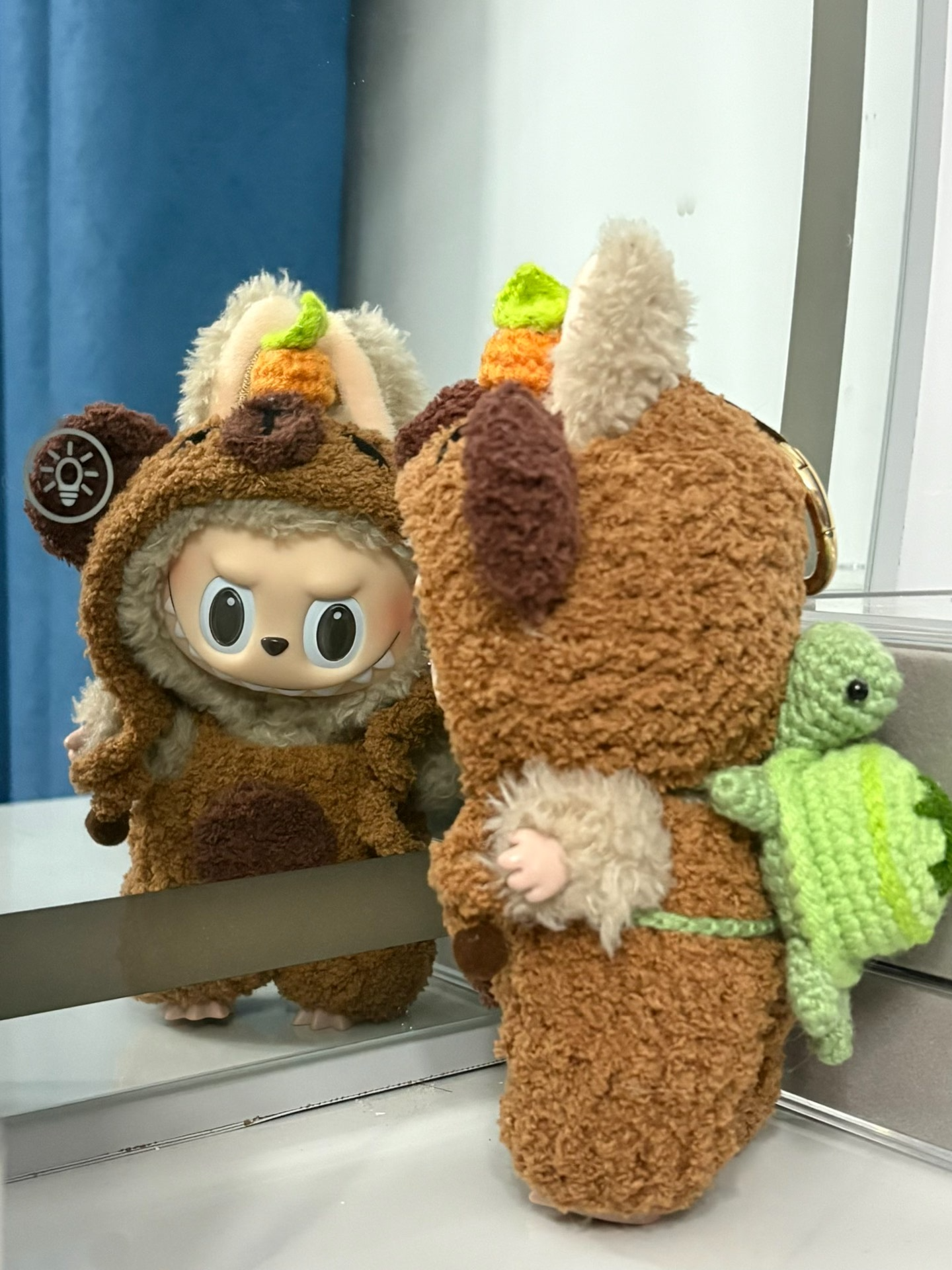 Labubu Capybara Plush Outfit with Turtle Backpack – Soft, Durable & Customizable for Dolls - Image 1