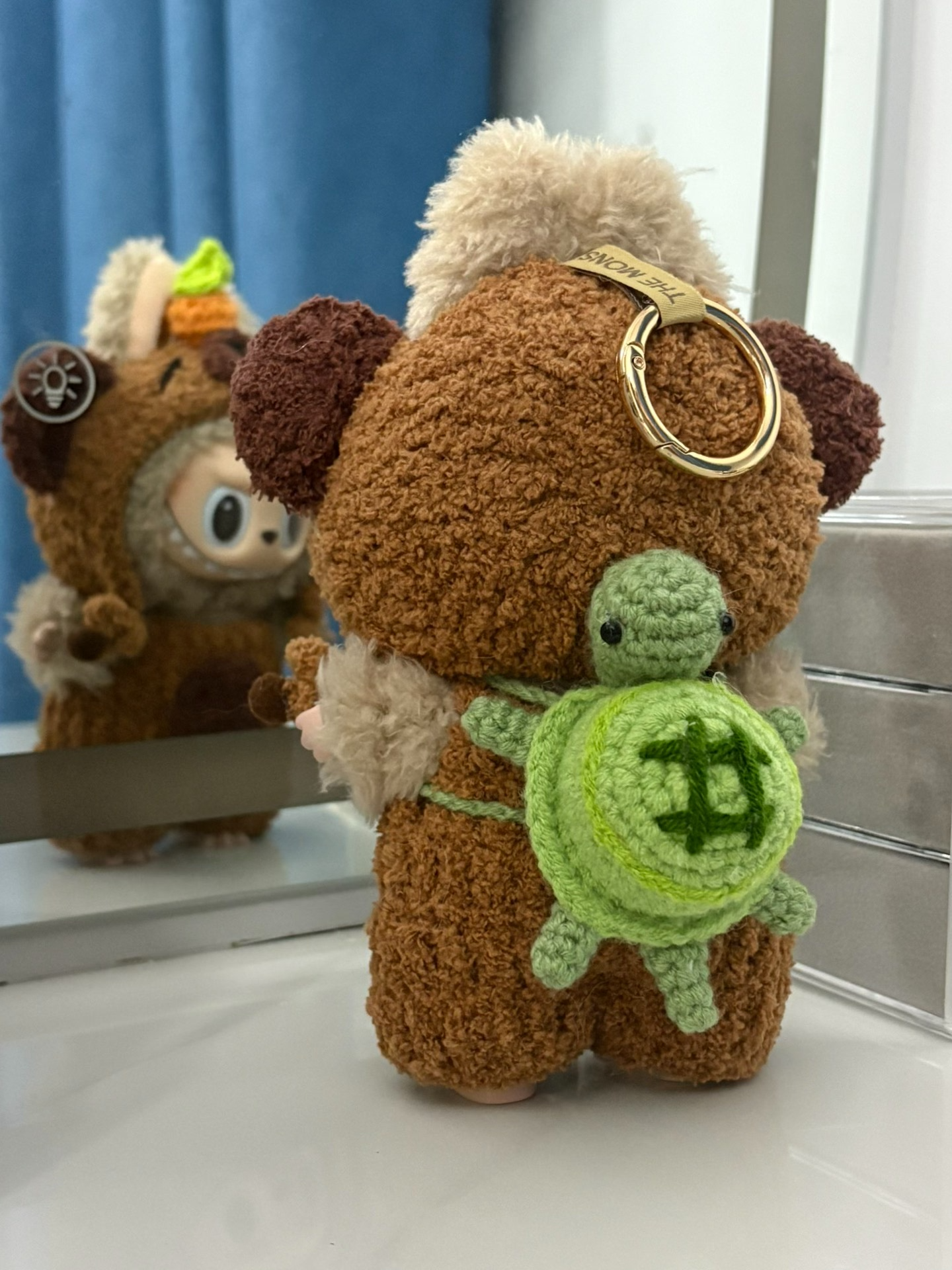 Labubu Capybara Plush Outfit with Turtle Backpack – Soft, Durable & Customizable for Dolls - Image 2
