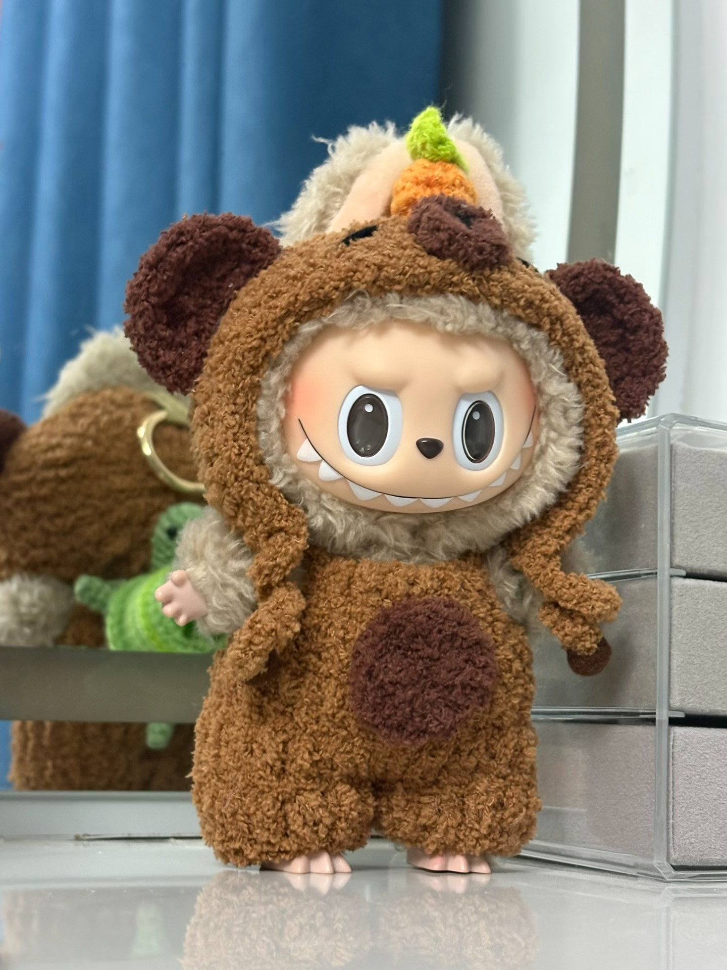 Labubu Capybara Plush Outfit with Turtle Backpack – Soft, Durable & Customizable for Dolls - Image 4