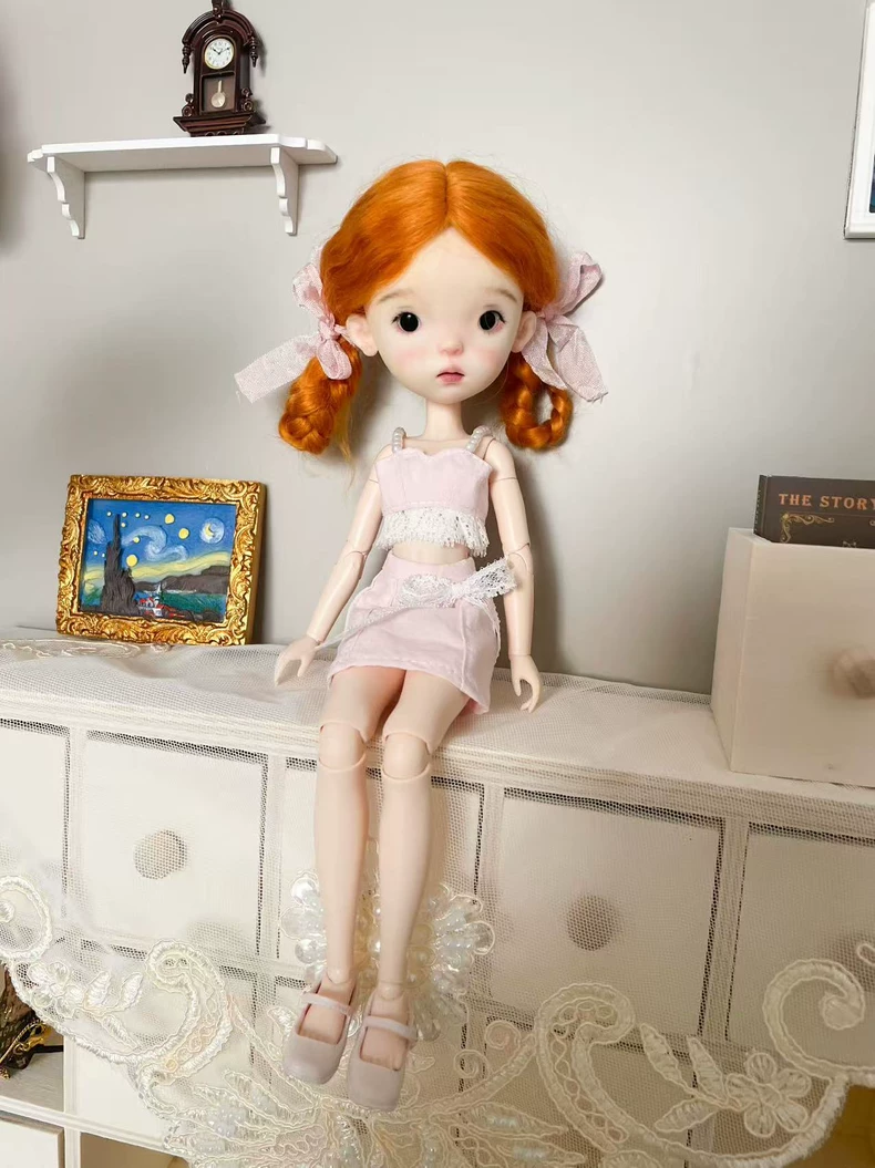 Charming Pastel Pink Lace Outfit for OB22 Dolls – Elegant & Playful BLYTHE Ensemble - Image 8