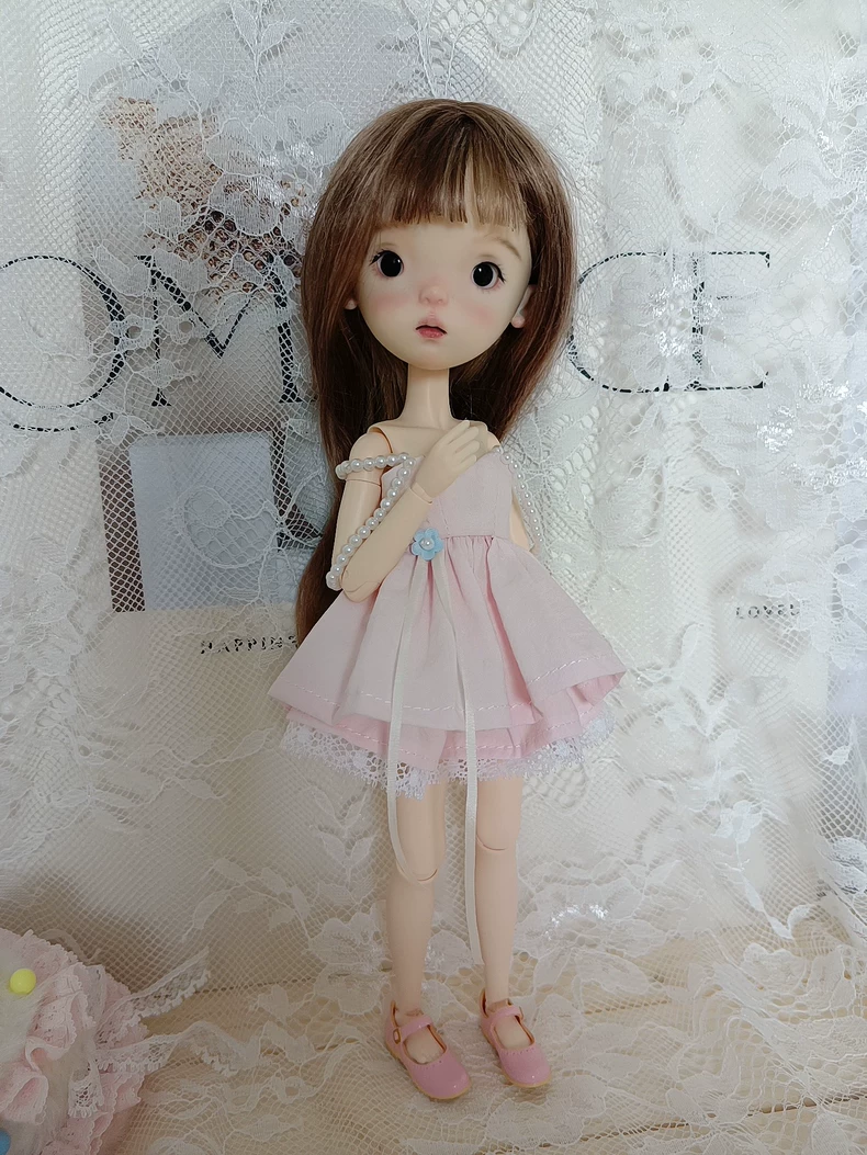 Charming Pink Lace Dress for BLYTHE OB22 Dolls – Elegant & Affordable Outfit - Image 2