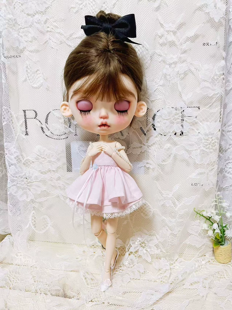 Charming Pink Lace Dress for BLYTHE OB22 Dolls – Elegant & Affordable Outfit - Image 6