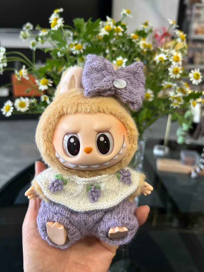 Charming Grape-Themed Cashmere Doll Outfit – Playful Party Ensemble - Image 1