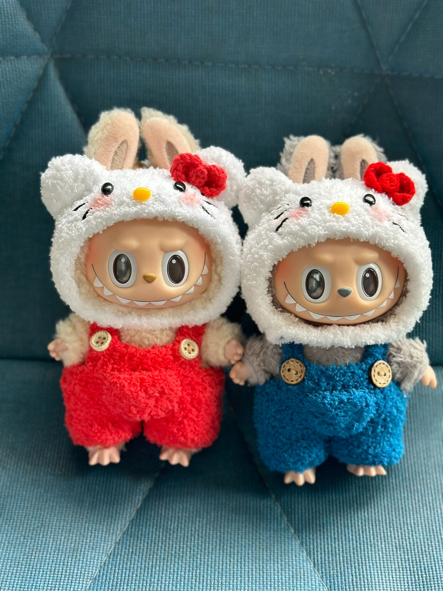 Adorable Labubu x Hello Kitty Plush Outfits – Soft, Vibrant & Collectible! - Image 1