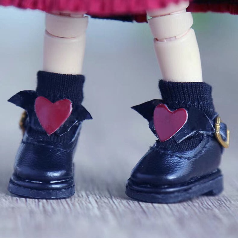 Gothic OB11 Doll Outfit: Premium Black & Red Ensemble with Intricate Details - Image 9