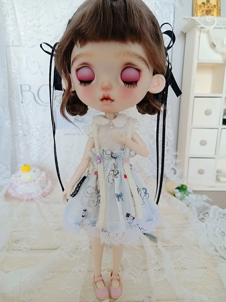 Charming BLYTHE Doll Outfit: Pastel Floral Dress for OB22 & OB24 – Elegant & Durable - Image 3