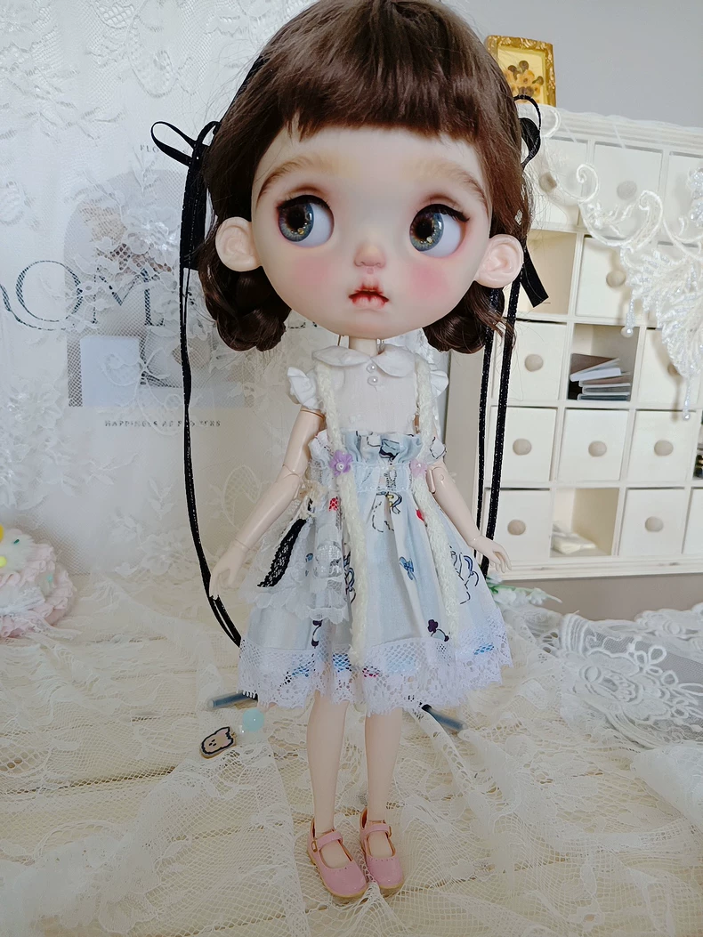 Charming BLYTHE Doll Outfit: Pastel Floral Dress for OB22 & OB24 – Elegant & Durable - Image 5