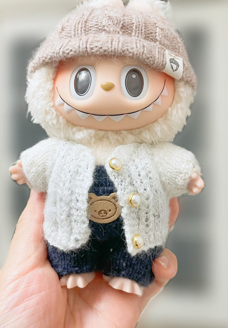 Handmade Labubu Doll Outfit – Cozy Knit Sweater & Pants Set – Premium Quality - Image 1
