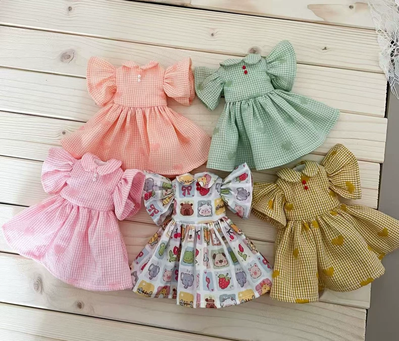 Charming BLYTHE Doll Dress – Whimsical OB22/OB24 Outfit with Pastel Prints & Adjustable Straps - Image 9