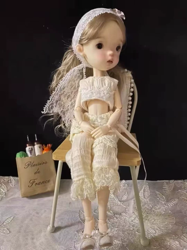 Elegant BLYTHE Doll Outfit: Lace-Top & Pants Set for OB22 & 24 Dolls | Pastel Luxury - Image 6