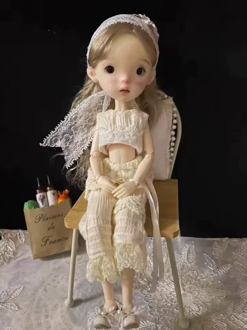 Elegant BLYTHE Doll Outfit: Lace-Top & Pants Set for OB22 & 24 Dolls | Pastel Luxury - Image 7