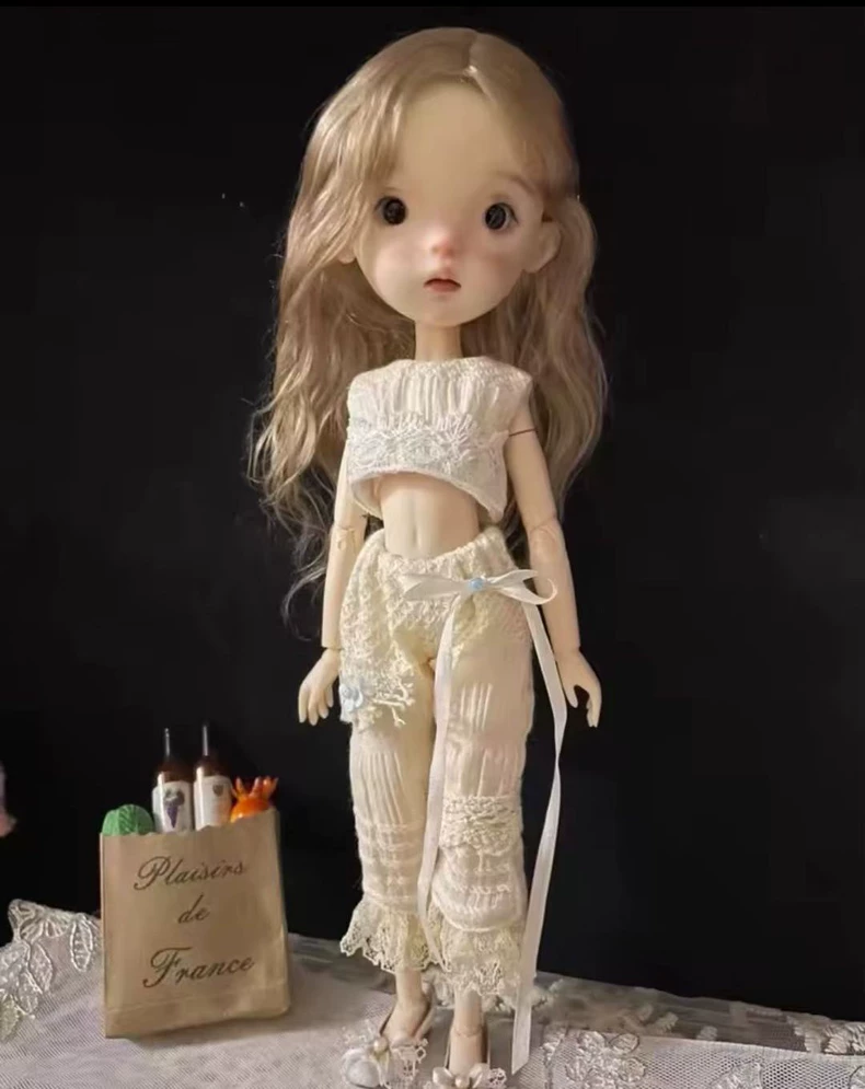Elegant BLYTHE Doll Outfit: Lace-Top & Pants Set for OB22 & 24 Dolls | Pastel Luxury - Image 8