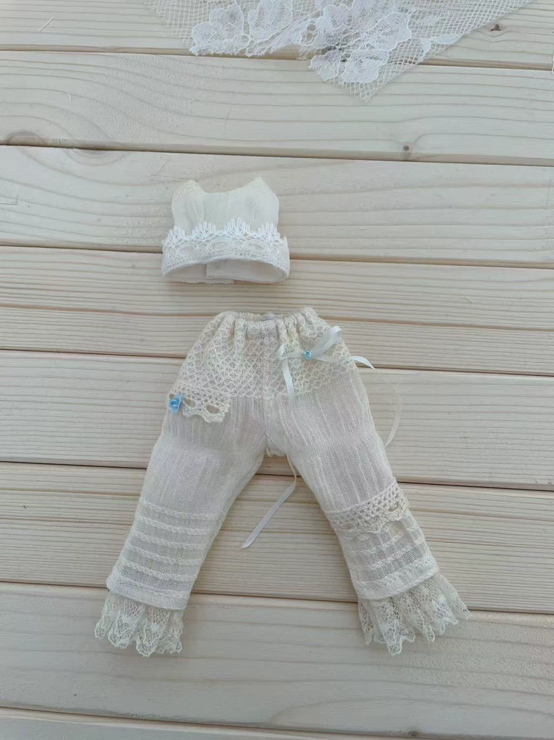 Elegant BLYTHE Doll Outfit: Lace-Top & Pants Set for OB22 & 24 Dolls | Pastel Luxury - Image 9