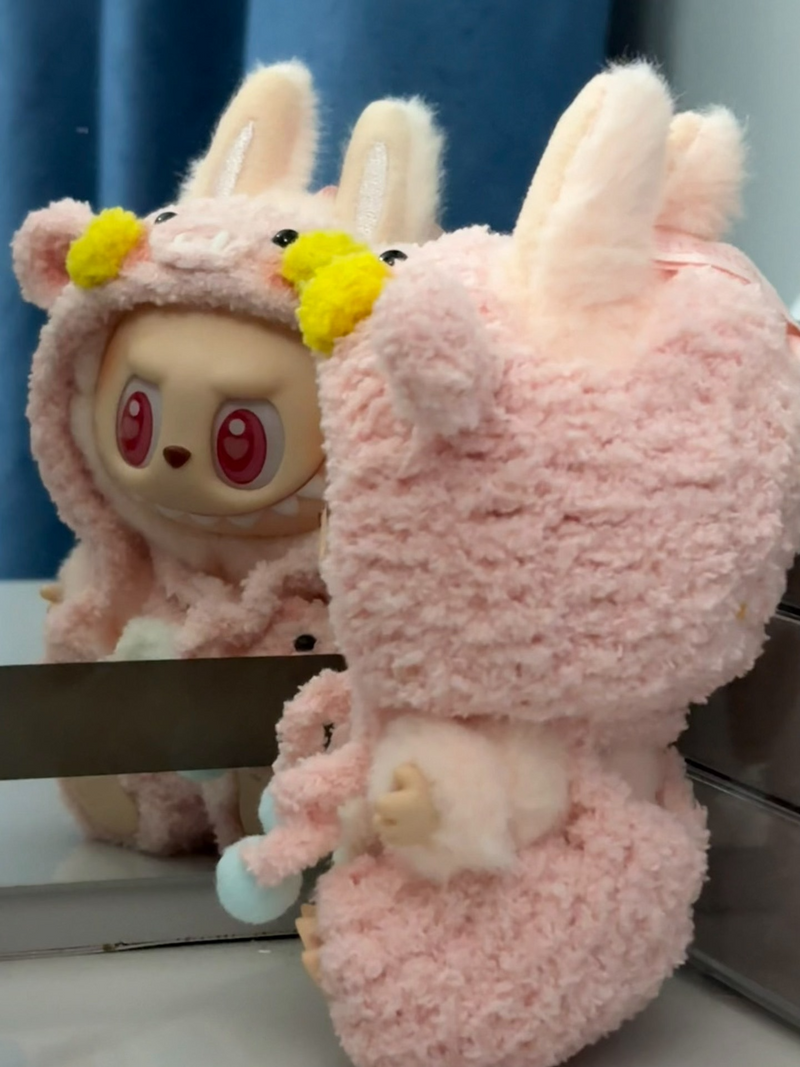 Whimsical Pastel Plush Outfit: Playful, Durable & Customizable for Dolls & Decor - Image 3