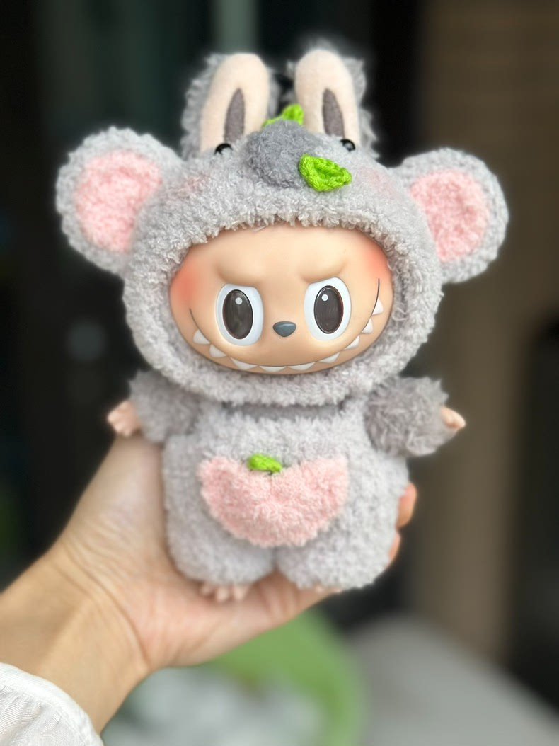 Charming Koala Labubu Doll Outfit – Cozy Hat & Overalls for THE MONSTERS Series - Image 1