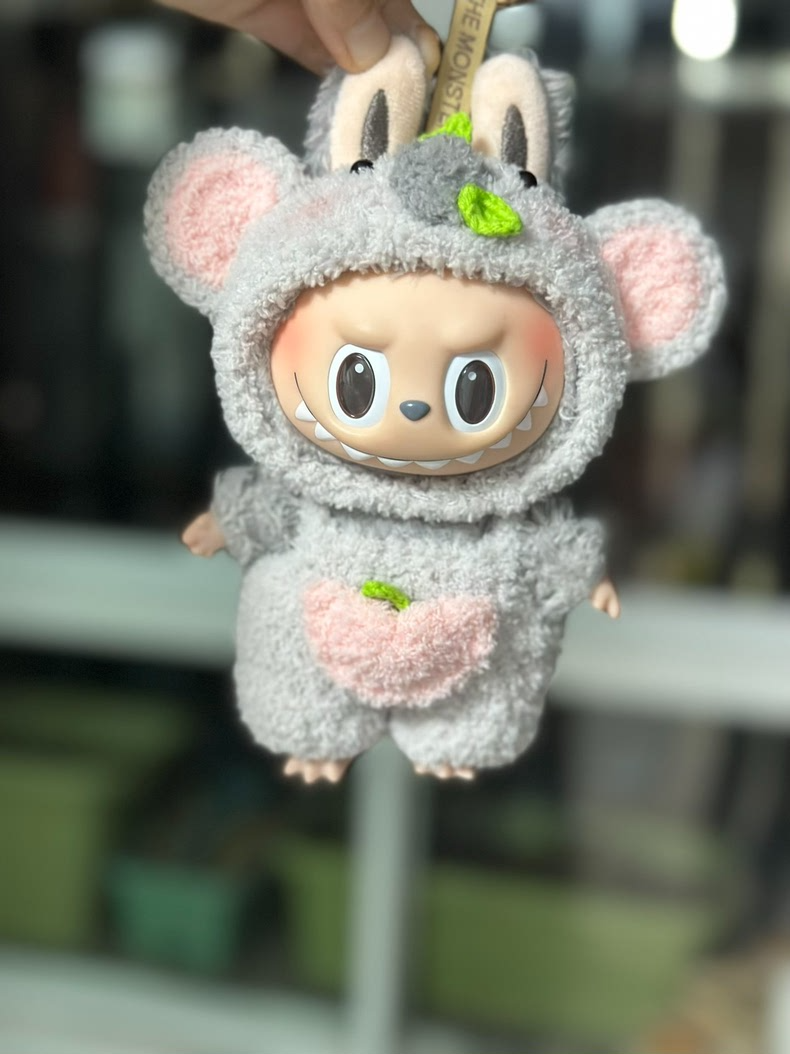 Charming Koala Labubu Doll Outfit – Cozy Hat & Overalls for THE MONSTERS Series - Image 3