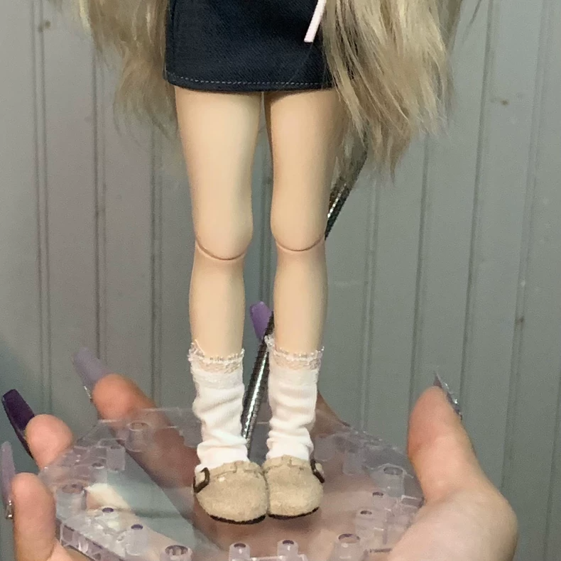 Handmade Blythe Secretary Outfit: Backless Top & Denim Skirt Set for OB22 OB24 Dolls - Image 7