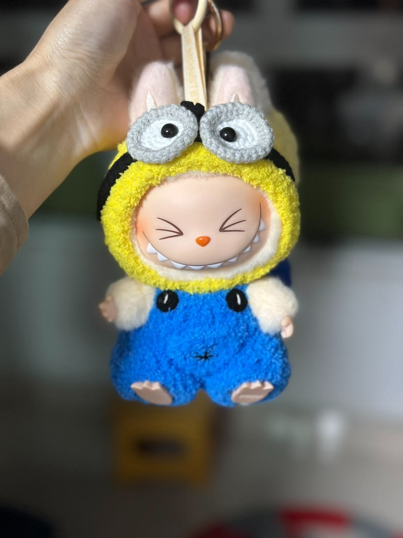 Whimsical Labubu Doll in Minion Outfit – Playful Collectible for Fans & Fun Displays! - Image 3