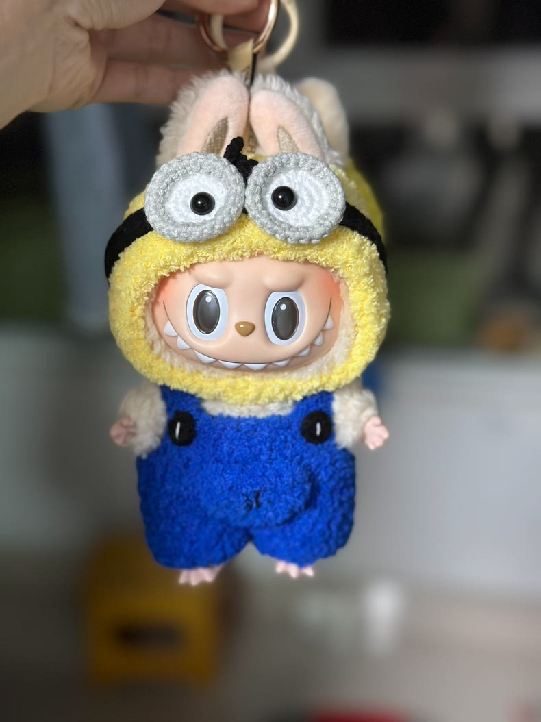 Whimsical Labubu Doll in Minion Outfit – Playful Collectible for Fans & Fun Displays! - Image 4