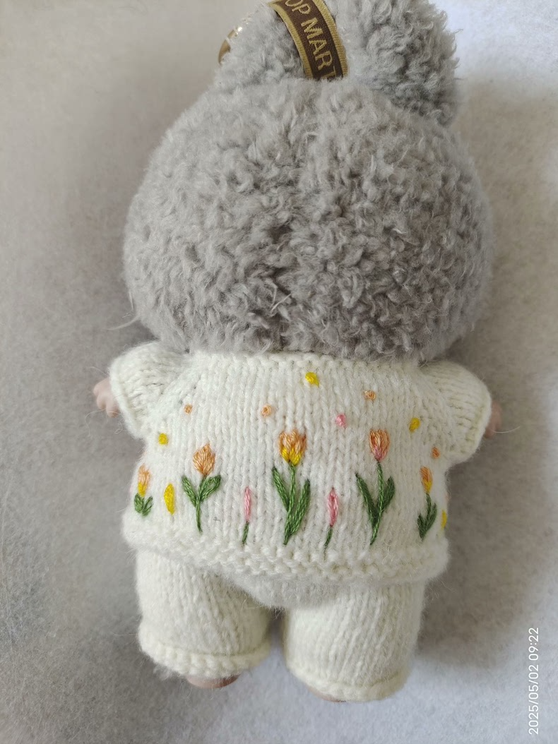 Charming Labubu Tulip Cardigan Outfit – Soft Knit, Vibrant Colors, Premium Craftsmanship - Image 1