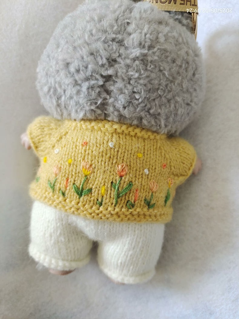 Charming Labubu Tulip Cardigan Outfit – Soft Knit, Vibrant Colors, Premium Craftsmanship - Image 5