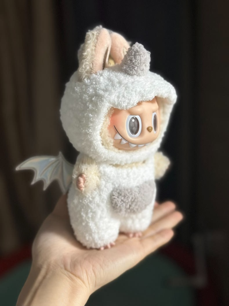 Whimsical Labubu Doll Outfit – Plush Monster Costume with Wings & Hood - Image 2