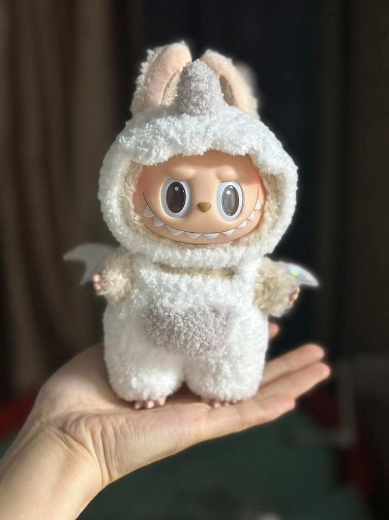Whimsical Labubu Doll Outfit – Plush Monster Costume with Wings & Hood - Image 3