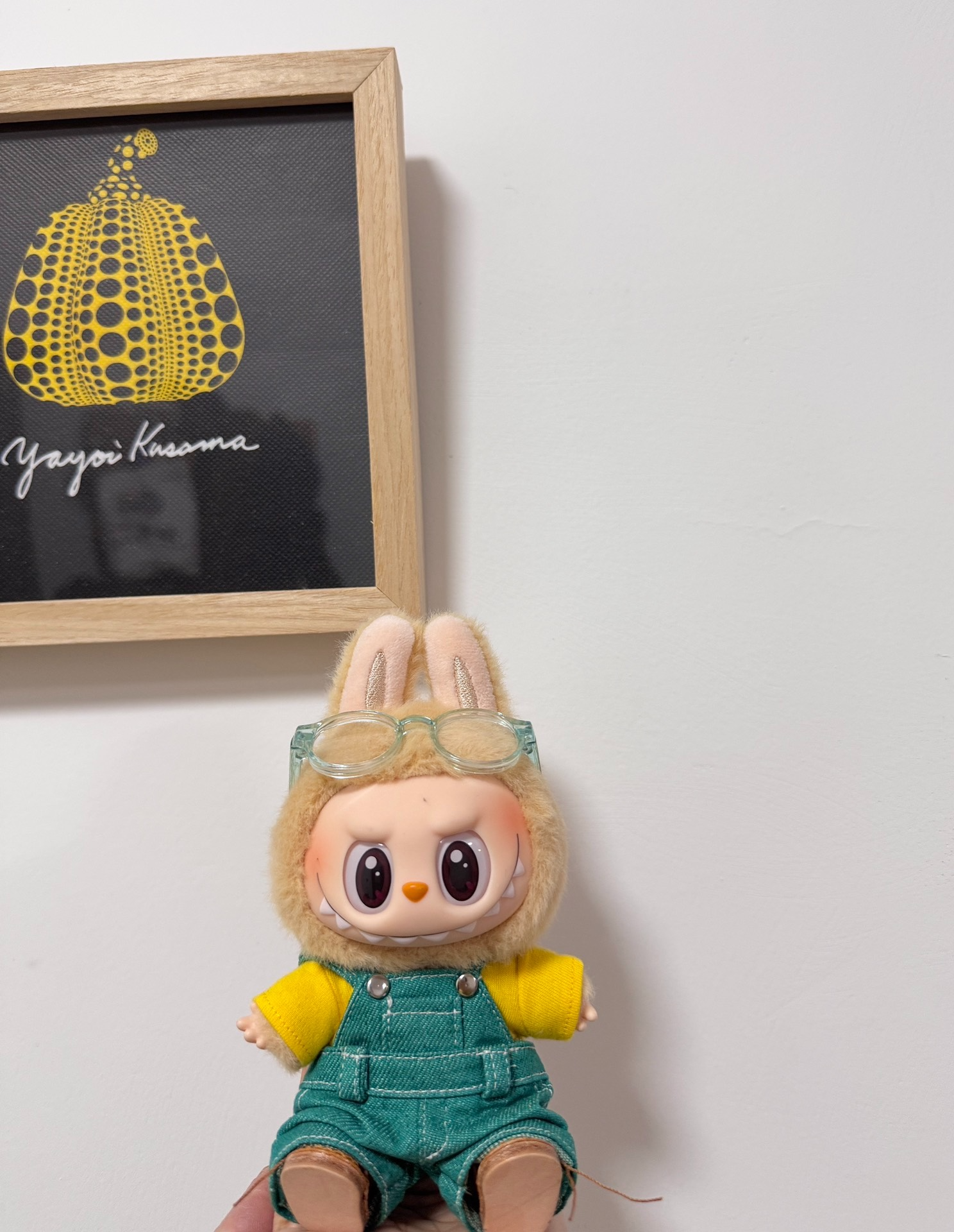 Vibrant Labubu Doll Outfit – Denim Jumpsuit & Yellow Top for Collectors - Image 4