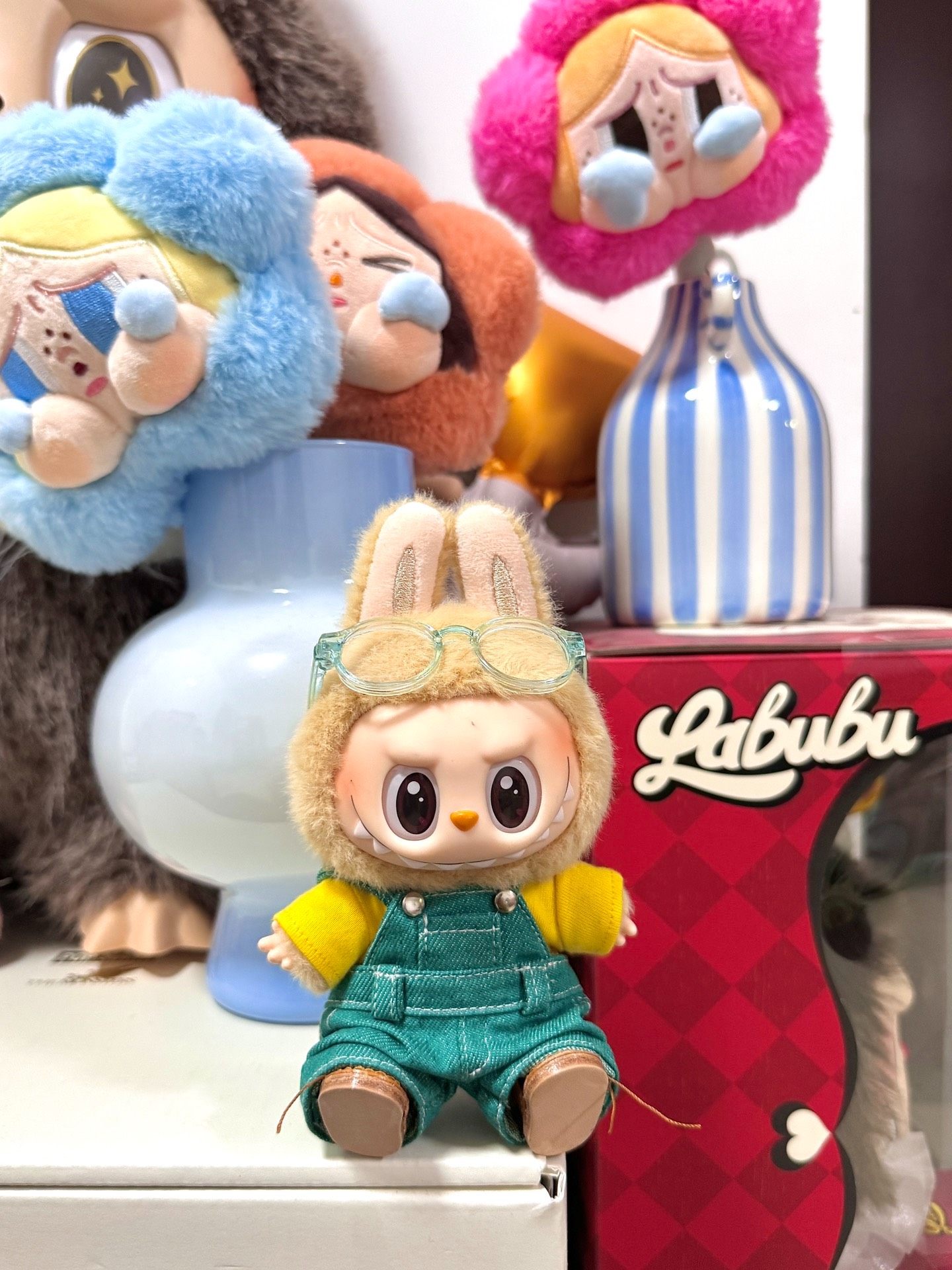 Vibrant Labubu Doll Outfit – Denim Jumpsuit & Yellow Top for Collectors - Image 5
