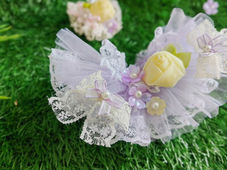 Whimsical Monet Garden LABUBU Outfit: Lavender & Cream Dreamy Doll Ensemble - Image 7