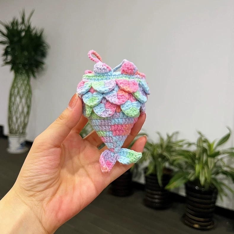 Whimsical Handmade Labubu Mermaid Tail Outfit – Vibrant Crochet Doll Costume for Collectors - Image 3