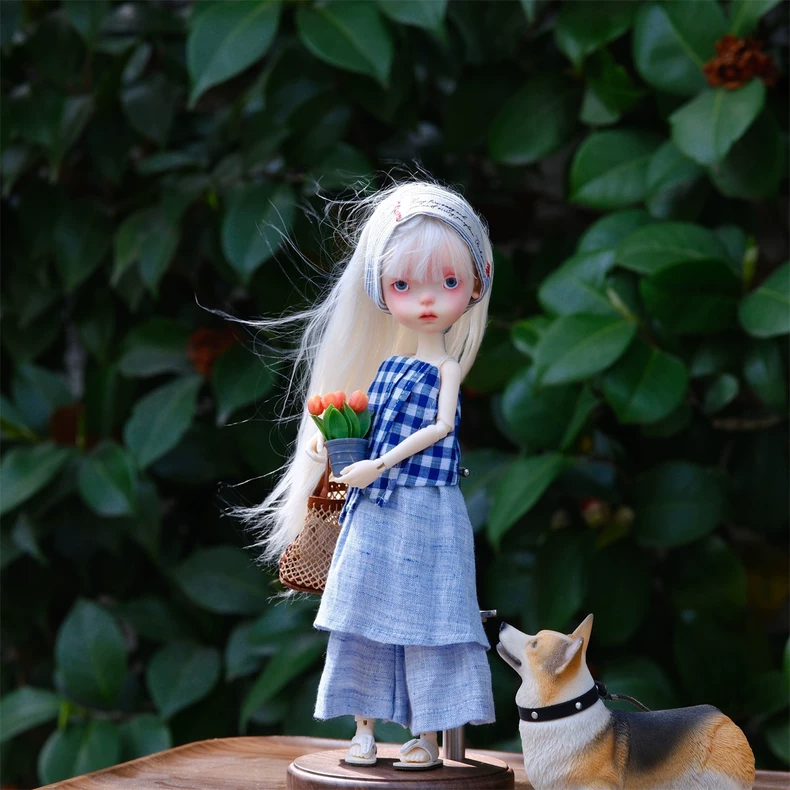 Charming Blythe Doll Plaid Dress & Headband Set - Premium Collector Outfit - Image 1