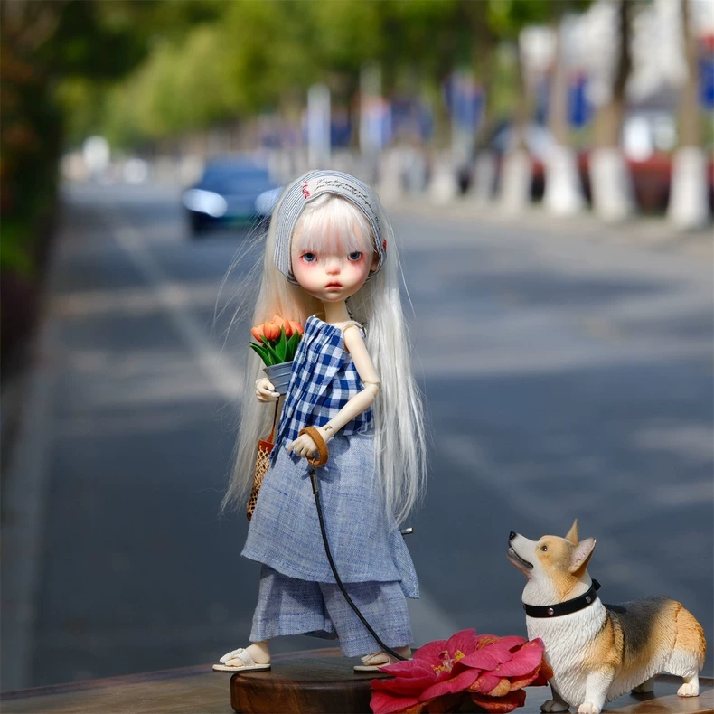 Charming Blythe Doll Plaid Dress & Headband Set - Premium Collector Outfit - Image 2