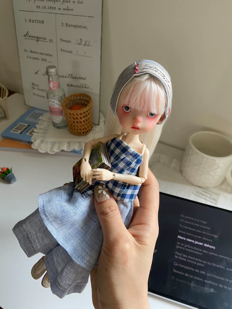 Charming Blythe Doll Plaid Dress & Headband Set - Premium Collector Outfit - Image 6