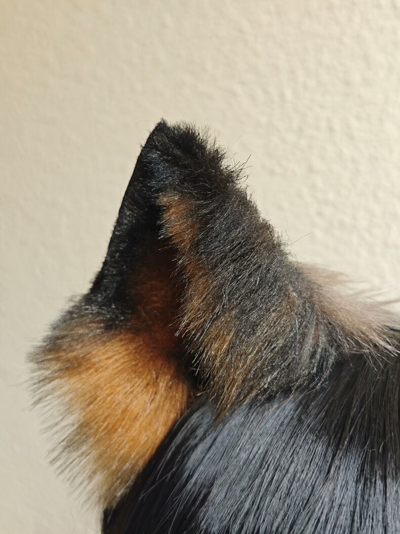 Premium German Shepherd Faux Fur Ears for Cosplay - Image 1
