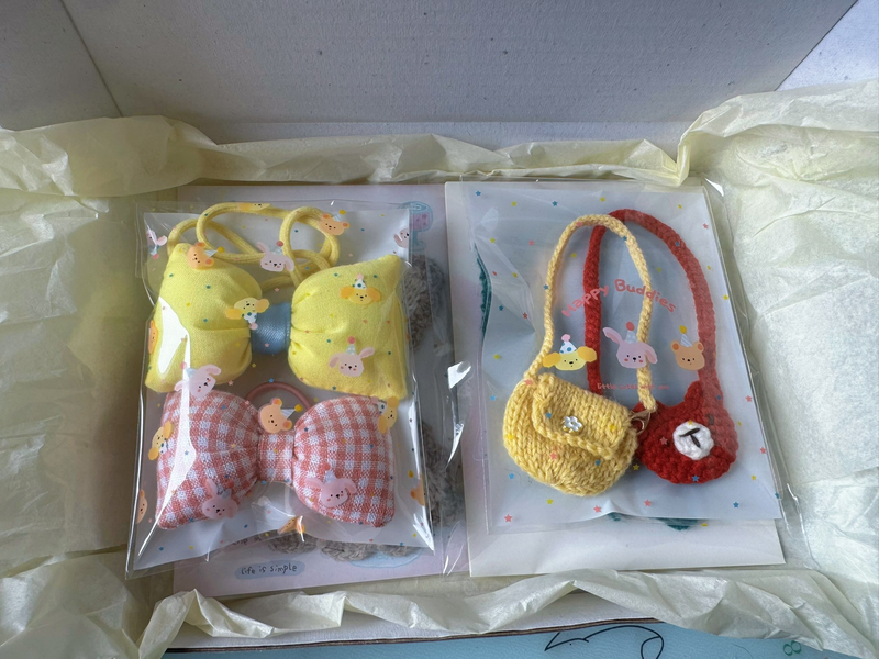 Handmade Labubu Doll Outfit – Cozy Pink Cardigan & Scarf Set with Adorable Accessories - Image 4
