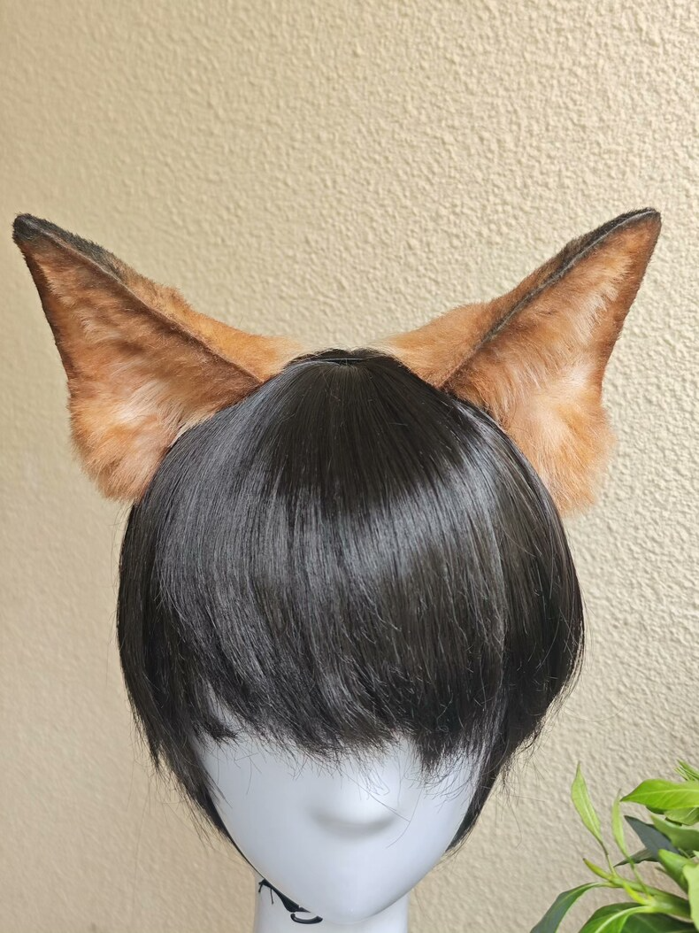 Handmade Abyssinian Cat Ears - Realistic Faux Fur - Image 3