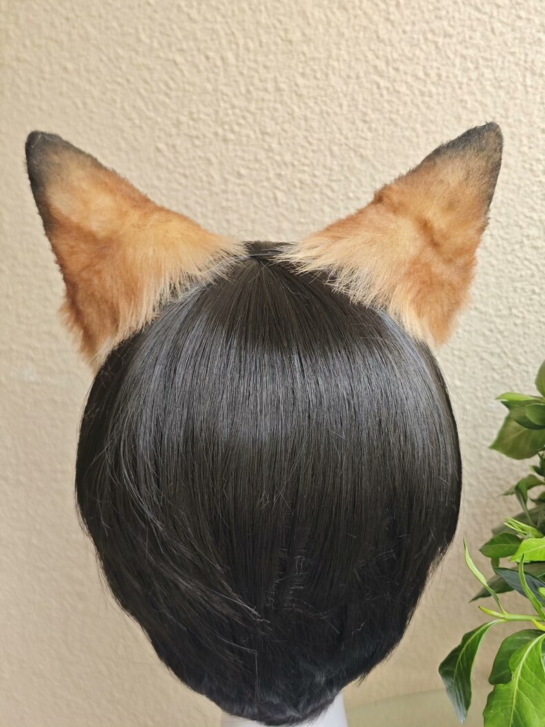 Handmade Abyssinian Cat Ears - Realistic Faux Fur - Image 5