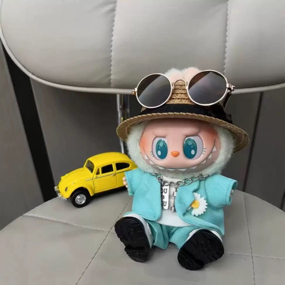Stylish Blue Labubu Doll Outfit – 7-Piece GD-Inspired Set for Collectors & Play - Image 2