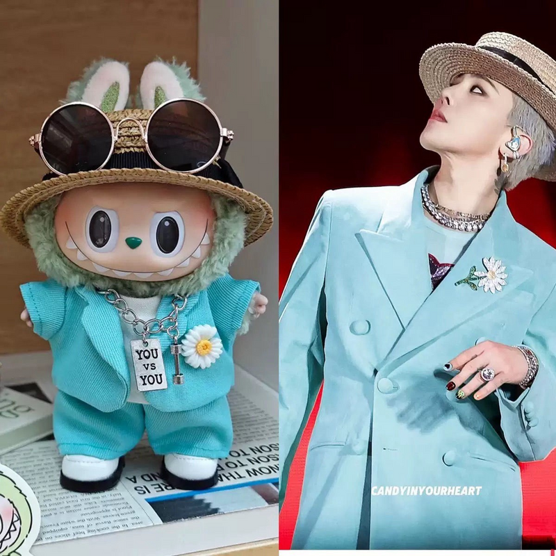 Stylish Blue Labubu Doll Outfit – 7-Piece GD-Inspired Set for Collectors & Play - Image 6