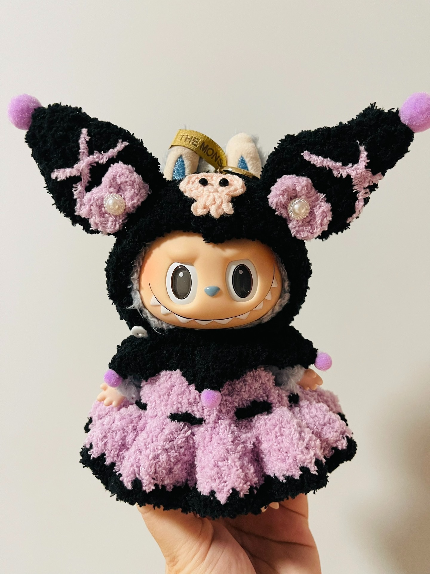 Adorable Purple & Black Labubu Doll Outfit – Plush, Premium, & Perfect for Collectors - Image 1