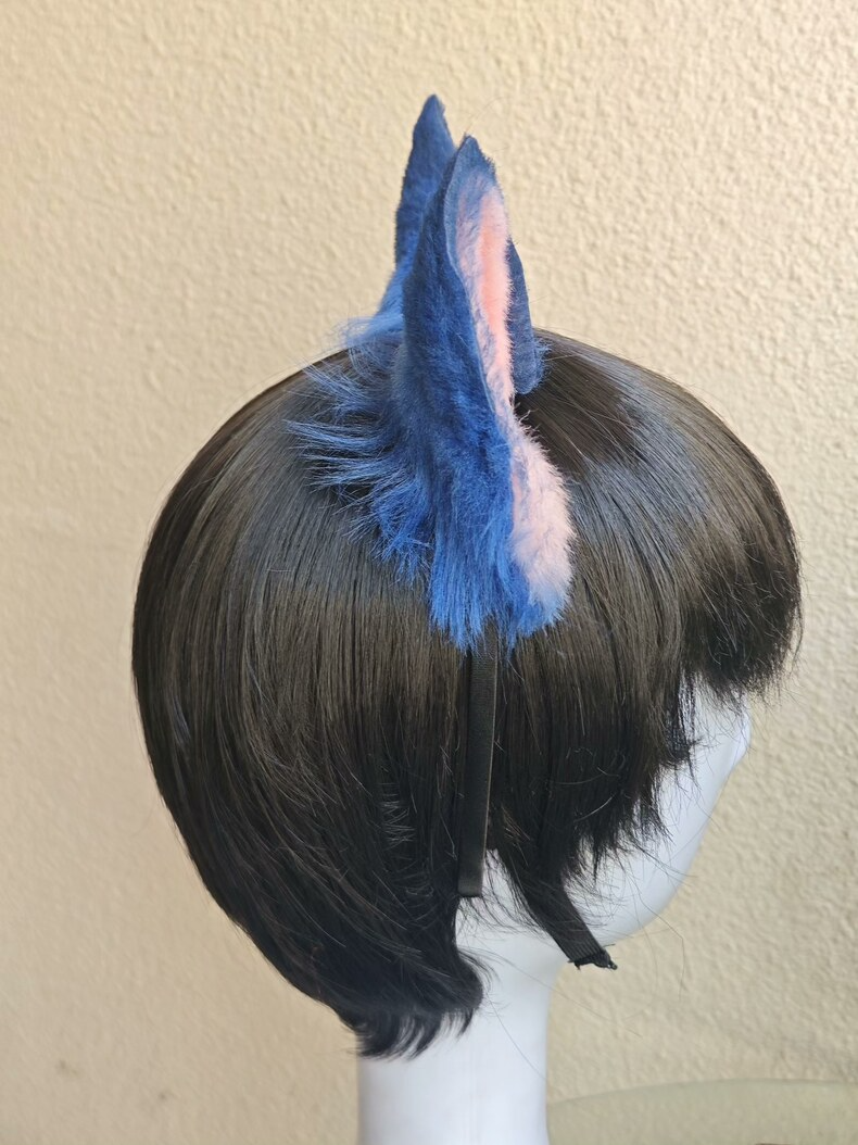 Handmade Tom & Jerry Cat Ears – Plush Faux Fur Hair Clip - Image 4