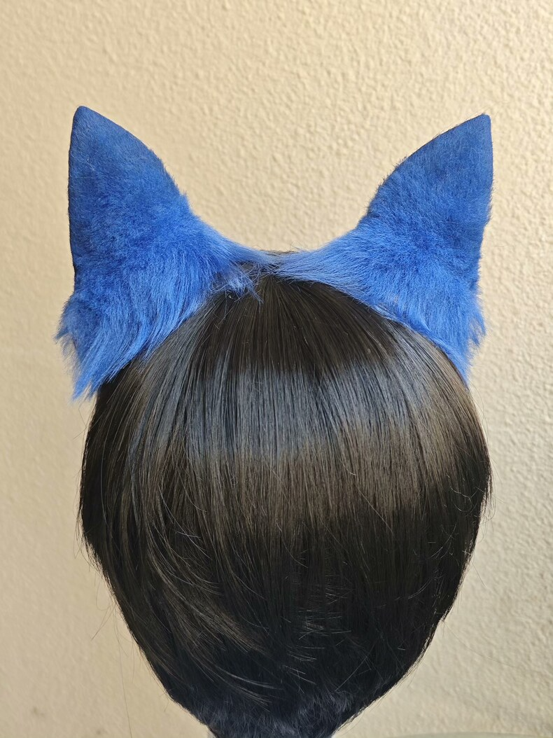 Handmade Tom & Jerry Cat Ears – Plush Faux Fur Hair Clip - Image 5