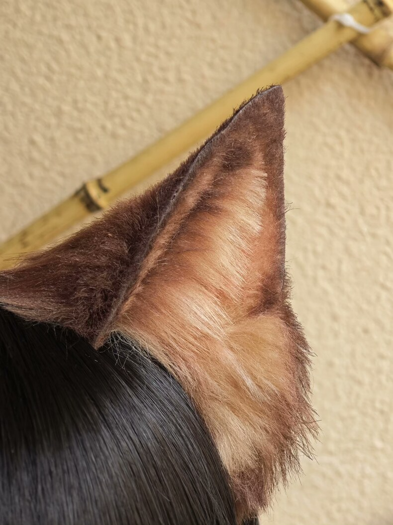 Realistic Wolf Ears Headband – Handmade Furry Cosplay Accessory - Image 2