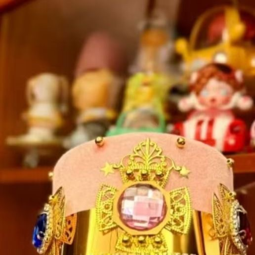Royal Pink LABUBU Doll Outfit – Gemstone Crown & Elegant 17cm Doll Set - Image 2