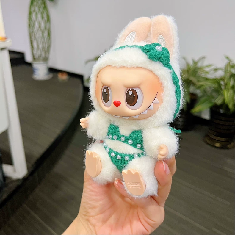 Charming Labubu Doll Outfit: Bunny Hat & Bikini Set – Elegant, Durable, Collectible - Image 3