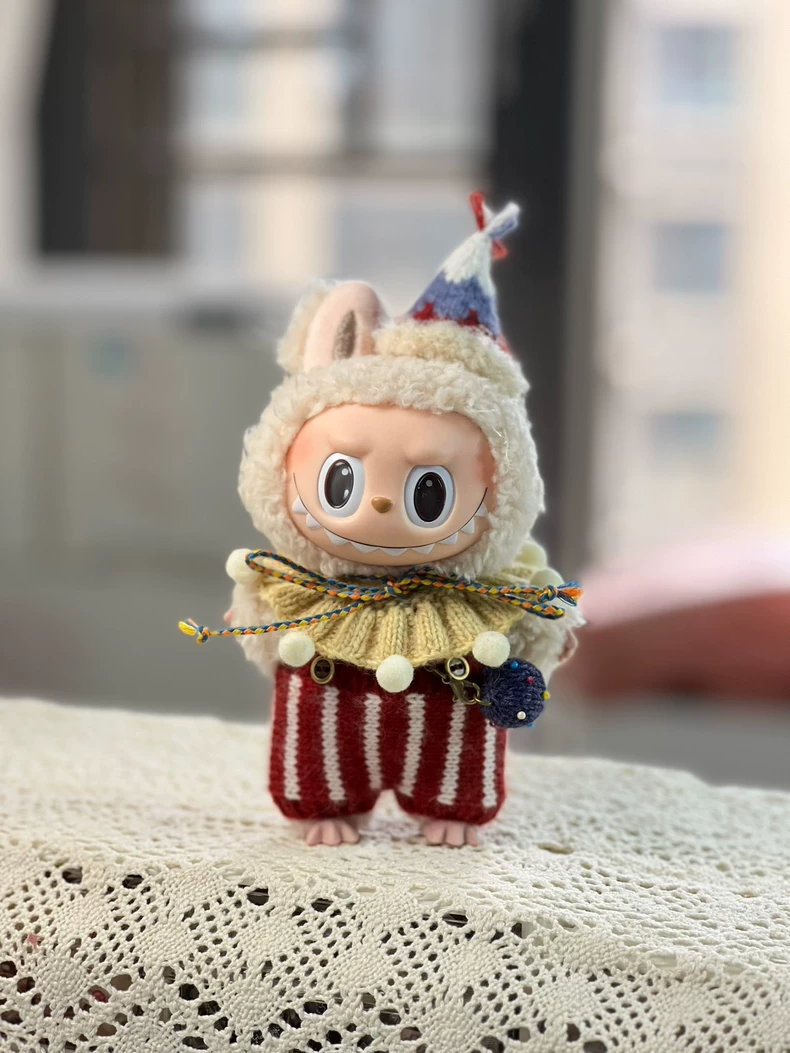 Whimsical Labubu Circus Outfit – Cozy Wool Set with Vibrant Accessories for Creative Play - Image 1
